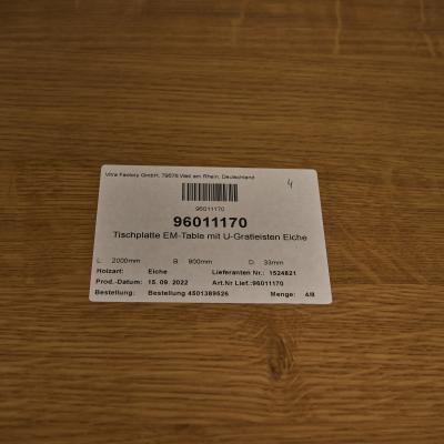 Jean Prouv Vitra Em Table in Solid Natural Oak and Deep Black by Jean Prouv 