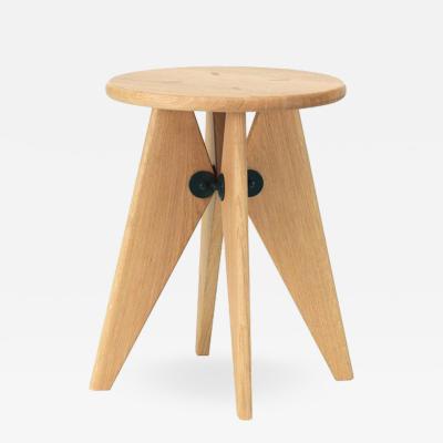 Jean Prouv Vitra Tabouret Solvay Stool in Natural Oak by Jean Prouv 