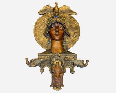 Jean Rivi re Theodora Florentine medallion in plaster cast by Jean Rivi re France 1891