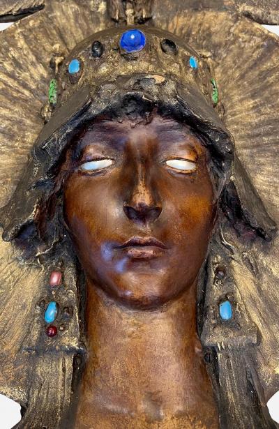 Jean Rivi re Theodora Florentine medallion in plaster cast by Jean Rivi re France 1891