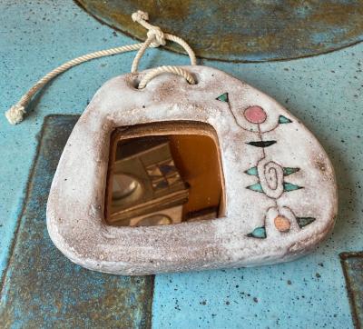 Jean Rivier Ceramic Mirror Vallauris France 1960s