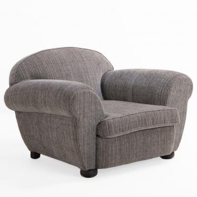 Jean Roy re A Large Pair of Art Deco Upholstered Club Chairs C 1935 