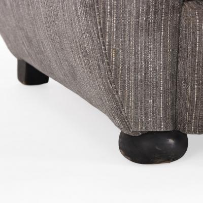 Jean Roy re A Large Pair of Art Deco Upholstered Club Chairs C 1935 