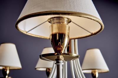 Jean Roy re Elegant Nine Arm Chandelier in the Manner of Jean Roy re