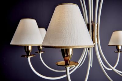 Jean Roy re Elegant Nine Arm Chandelier in the Manner of Jean Roy re