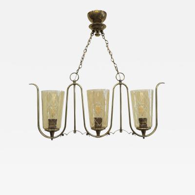 Jean Roy re French Mid Century Horizontal Chandelier in the Style of Jean Royere