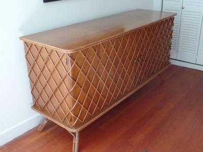 Jean Roy re French Mid Century Modern Croissilon Sideboard Credenza by Jean Royere 1940