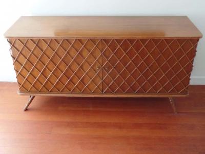 Jean Roy re French Mid Century Modern Croissilon Sideboard Credenza by Jean Royere 1940
