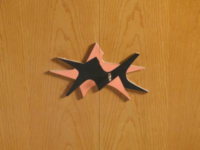 Jean Roy re French Mid century Large modernist oak sideboard Royere style 1950s