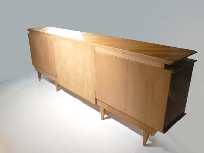 Jean Roy re French Mid century Large modernist oak sideboard Royere style 1950s