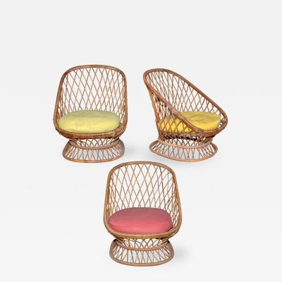 Jean Roy re Jean Roy re Documented Genuine Riviera Rattan Chairs from the 1950s