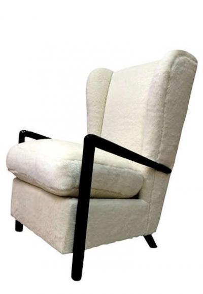 Jean Roy re Jean Roy re Genuine Documented Armchair Blackened Arm Faux Fur