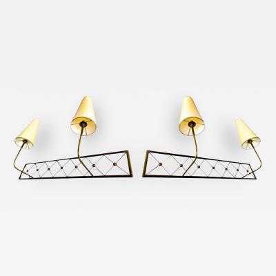 Jean Roy re Jean Roy re Genuine Two Light Pair of Sconces Model Tour Eiffel 