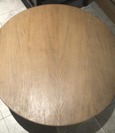 Jean Roy re Jean Roy re Genuine tripod oak coffee table in vintage condition