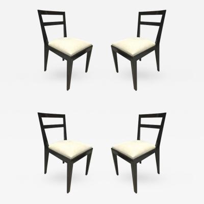 Jean Roy re Jean Roy re Set of Four Chairs with Tapered Back and Front Legs