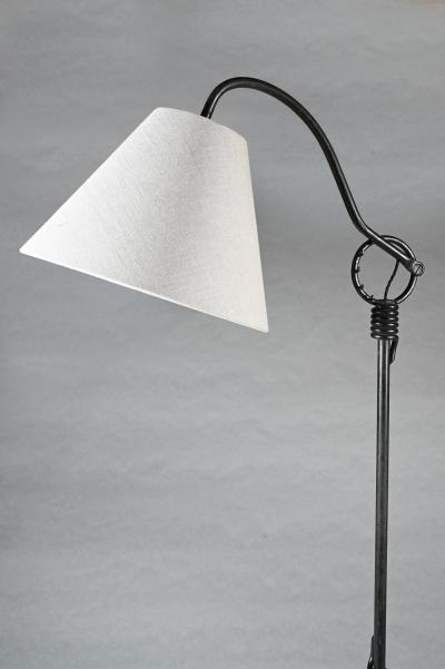 Jean Roy re Jean Roy re Style Mid Century Adjustable Iron Floor Lamp