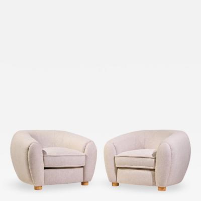 Jean Roy re Jean Roy re Style Mid Century Polar Bear Lounge Chairs Pair