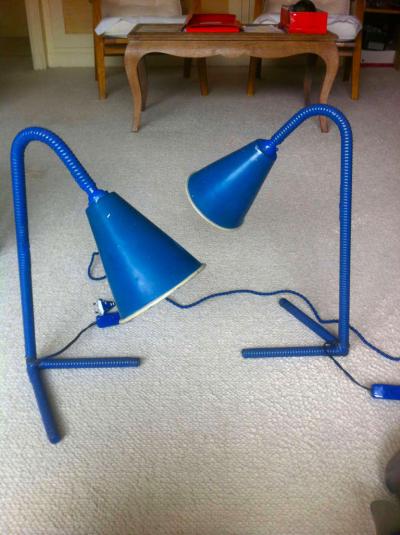 Jean Roy re Jean Roy re Unique Personal Pair of Lamp from His House in Brittany