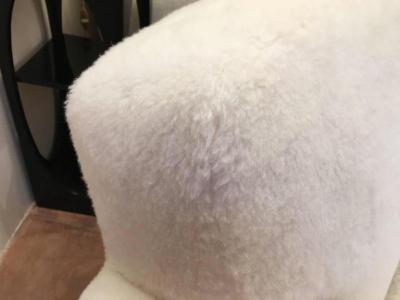Jean Roy re Jean Roy re for Maison Gouff Stamped One Couch and Two Club Chairs in Faux Fur