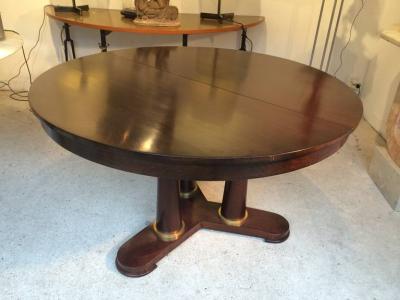Jean Roy re Jean Roy re genuine Tripod Round Dinning Table with Tri Pedestal Base