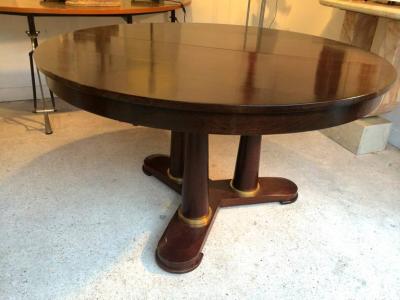 Jean Roy re Jean Roy re genuine Tripod Round Dinning Table with Tri Pedestal Base