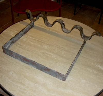 Jean Roy re Jean Roy re1950s Wrought Iron Andiron Model Vague 