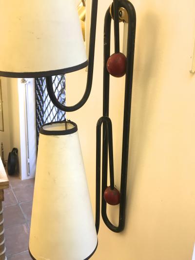 Jean Roy re Jean Royere 2 Light Sconces Model Pointe Emery in Vintage Condition