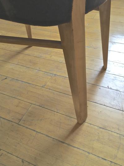 Jean Roy re Jean Royere Documented Pair of Chairs model Restaurant Drouant 