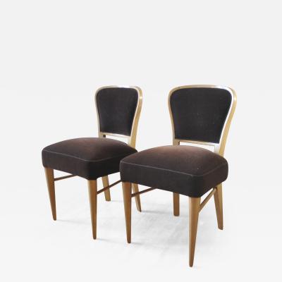Jean Roy re Jean Royere Documented Pair of Chairs model Restaurant Drouant 