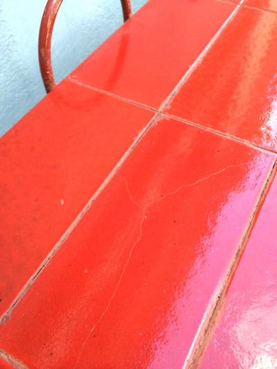 Jean Roy re Jean Royere Rare Documented Red Lacquered Model Vague Coffee Table
