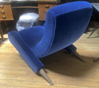 Jean Roy re Jean Royere Stunning Documented Pair of Lounge Chairs model Varsano 