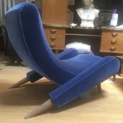 Jean Roy re Jean Royere Stunning Documented Pair of Lounge Chairs model Varsano 