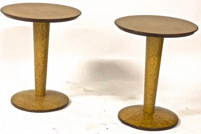 Jean Roy re Jean Royere attributed pair of extreme quality side tables