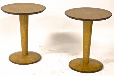 Jean Roy re Jean Royere attributed pair of extreme quality side tables
