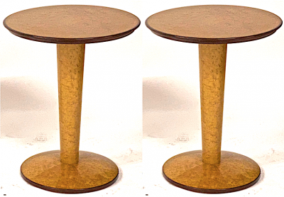 Jean Roy re Jean Royere attributed pair of extreme quality side tables