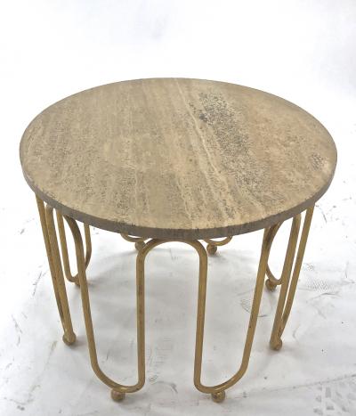 Jean Roy re Jean Royere attributed wave round coffee table