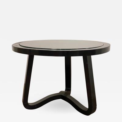 Jean Roy re Jean Royere black tripod coffee table