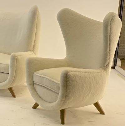 Jean Roy re Jean Royere documented genuine pair of model Elephanteau chairs