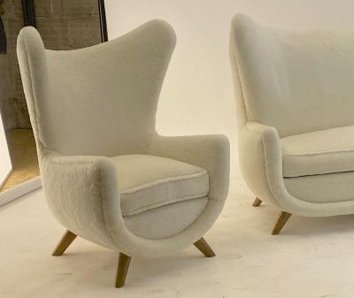 Jean Roy re Jean Royere documented genuine pair of model Elephanteau chairs