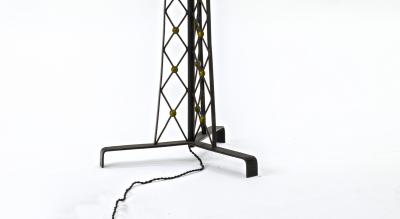 Jean Roy re Jean Royere documented tour effeil wrought iron floor lamp