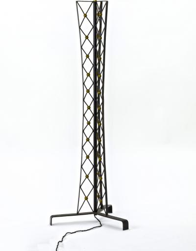 Jean Roy re Jean Royere documented tour effeil wrought iron floor lamp