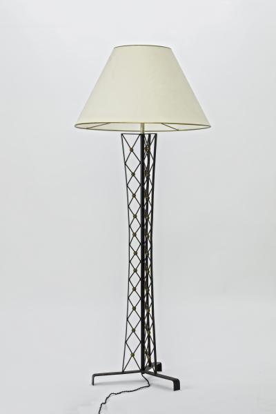 Jean Roy re Jean Royere documented tour effeil wrought iron floor lamp