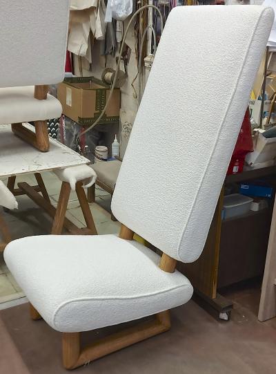 Jean Roy re Jean Royere exceptional rarest pair of genuine documented lounge chairs