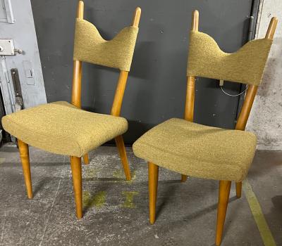 Jean Roy re Jean Royere genuine documented pair of Model Baltique chairs
