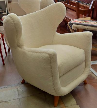 Jean Roy re Jean Royere genuine documented pair of Petit Elephanteau lounge chairs