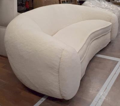 Jean Roy re Jean Royere genuine documented wool faux fur Ours Polaire couch