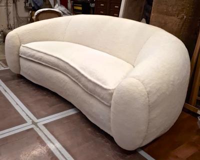 Jean Roy re Jean Royere genuine documented wool faux fur Ours Polaire couch