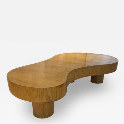 Jean Roy re Jean Royere oak documented model flaque coffee table