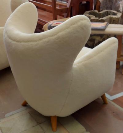 Jean Roy re Jean Royere one documented genuine Petit Elephanteau lounge chair