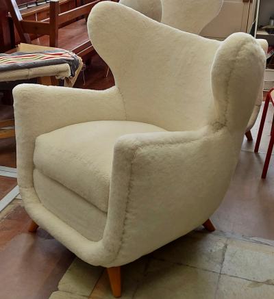 Jean Roy re Jean Royere one documented genuine Petit Elephanteau lounge chair